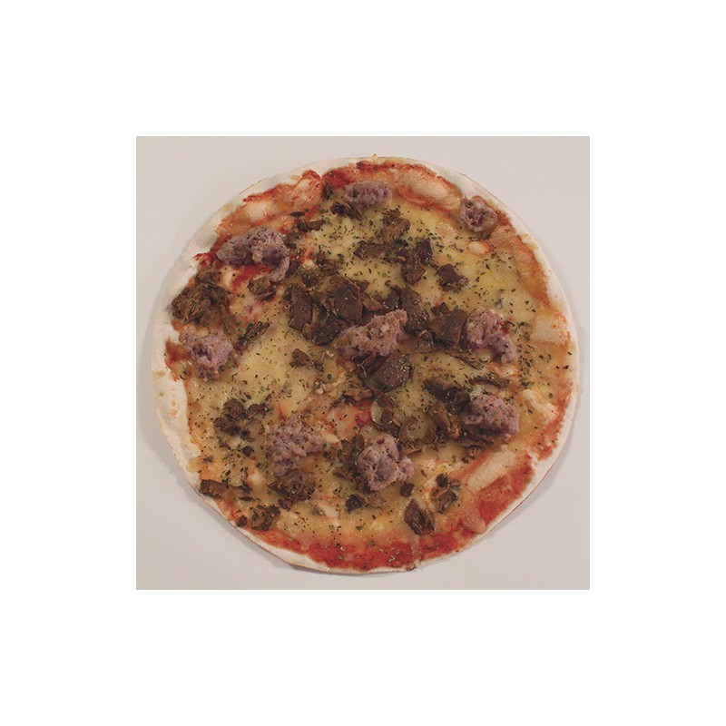 Pizza De botifarra amb rovellons